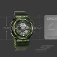 Sonata SF Spectra Quartz Digital Green Dial Translucent Green Polyether Strap Watch For Men - image number 3