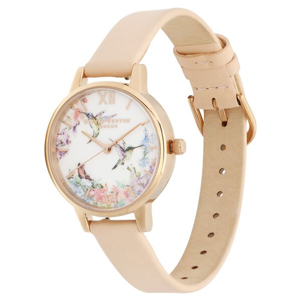 Olivia Burton Quartz Analog White Dial Leather Strap Watch for Women - image number 2