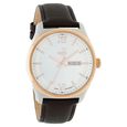 Xylys Swiss Analog with Day Date Brown Leather Strap Silver Dial Watch For Men - image number 1