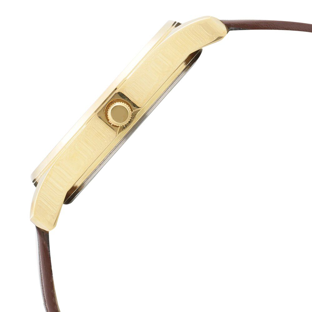 Buy Online Sonata Quartz Analog Champagne Dial Leather Strap Watch for Men ns77082yl01w Titan