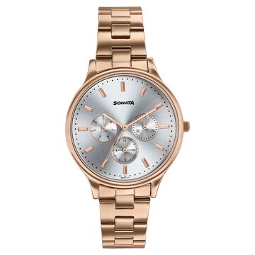 Sonata Women's Work Wear rose goldWatch - Premium Multifunction design for everyday style