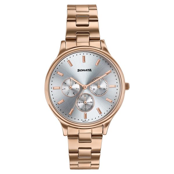 Sonata Women's Work Wear rose goldWatch - Premium Multifunction design for everyday style - image number 0