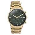 Sonata Quartz Multifunction Green Dial Golden Stainless Steel Strap Watch For Men - image number 2