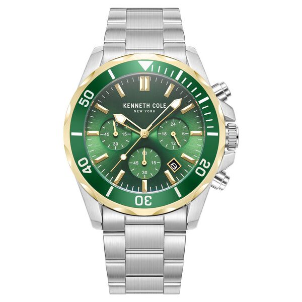 Kenneth Cole Quartz Chronograph Green dial Metal Strap Watch for Men - image number 0