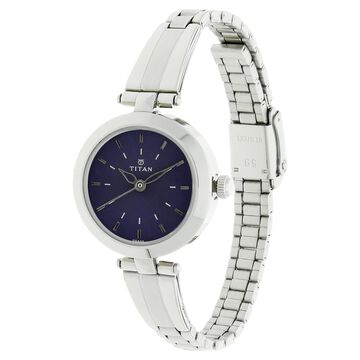 Titan Karishma Blue Dial Analog Stainless Steel Strap Watch for Women