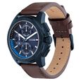 Tommy Hilfiger Multifunction Blue Dial Brown Leather Strap Watch for Men - image number 1