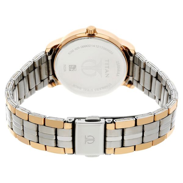 Titan Workwear Beige Dial Women Watch With Stainless Steel Strap - image number 4