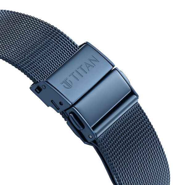 Titan Edge Whimsey Quartz Analog Blue Dial Blue Stainless Steel Strap Watch For Women - image number 4