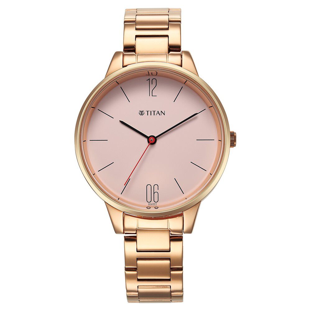 Titan rose gold watch price top
