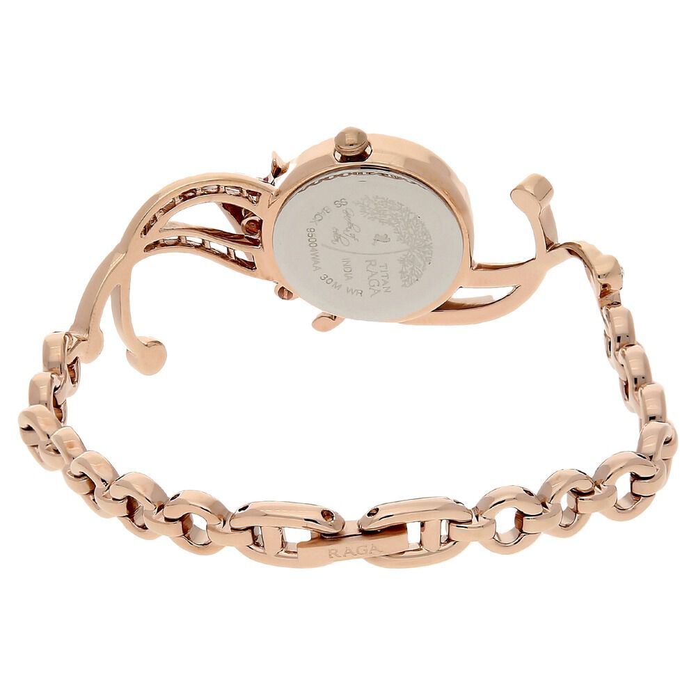 Buy Online Titan Raga Garden Of Eden Mother of Pearl Dial Women Watch With Metal Strap nh95004wm01 Titan