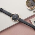 Sonata Pastel Play Quartz Analog Lavender Dial Leather Strap Watch For Women