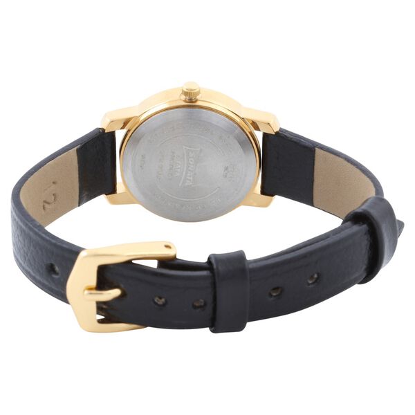 Sonata Quartz Analog Champagne Dial Brown Leather Strap Watch For Women - image number 3