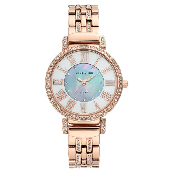 Anne Klein Quartz Analog Mother of Pearl Dial Metal Strap Watch for Women - image number 1