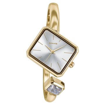 Sonata Wedding Edit Quartz Analog Champagne Dial Metal Strap Watch For Women