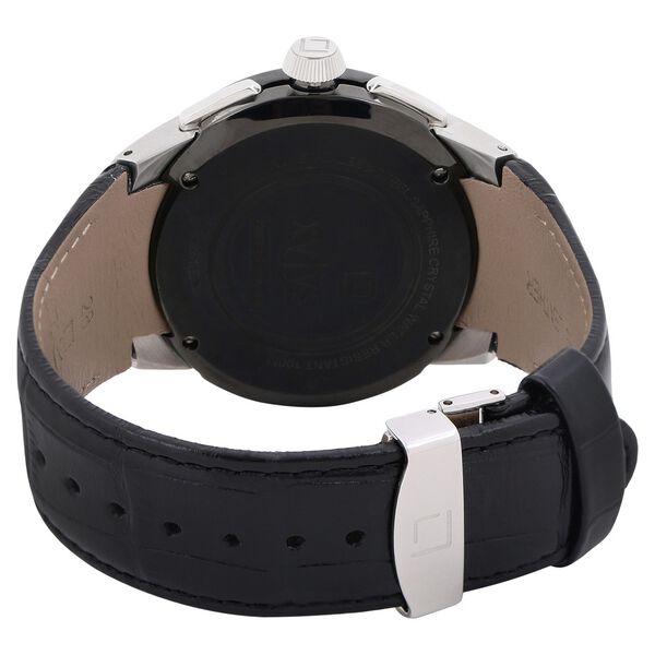 Xylys Swiss Chronograph Black Leather Strap and Black Dial Watch For Men - image number 3