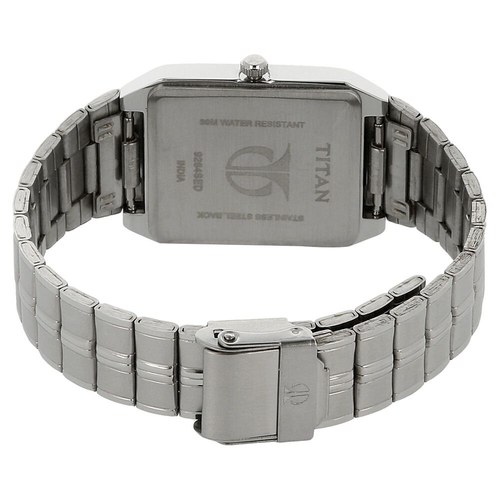 Buy Online Titan Analog with Date White Dial Metal Strap watch for