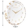 Titan White Marble Dial Wall Clock with 3D Project Numerals & Silent Sweep - 35.5 cm x 35.5 cm x 5 cm (Medium) - image number 2