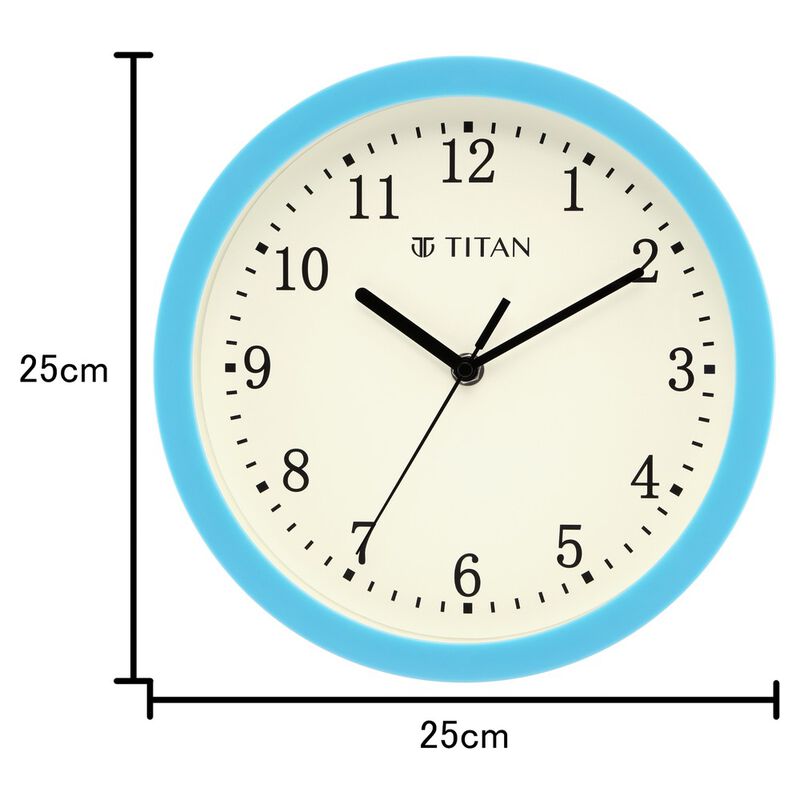 Titan Classic Wall Clock White Wall Clock with Silent Sweep Technology - 25.0 cm x 25.0 cm (Small) - image number 3