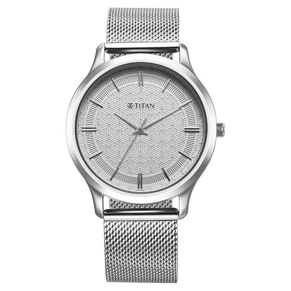 Titan Karishma Quartz Analog Silver Dial Stainless Steel Strap Watch for Men - image number 0