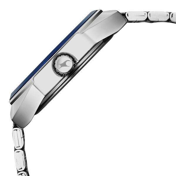 Fastrack Oceanyx Quartz Analog with Date Blue Dial Silver Strap Watch For Guys - image number 4