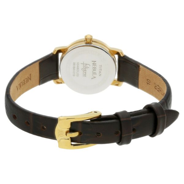 Titan Nebula Filigree Quartz Analog 18 Karat Solid Gold Watch for Women - image number 3