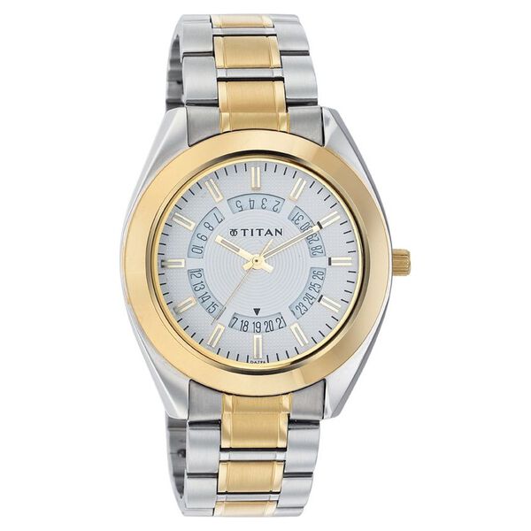 Titan Quartz Analog with Date Silver Dial Watch for Men - image number 0
