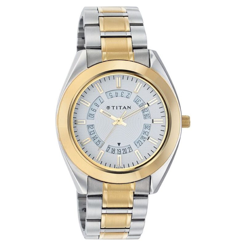 Titan Quartz Analog with Date Silver Dial Watch for Men