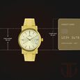 Titan Quartz Analog with Date Champagne Dial Golden Stainless Steel Strap Watch For Men - image number 2