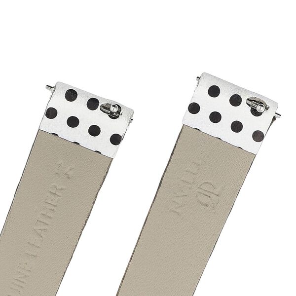 14 mm White Genuine Leather Strap for Women - image number 4