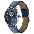 Sonata Poze Quartz Analog Blue Dial Blue Leather Strap Watch For Men - image number 4