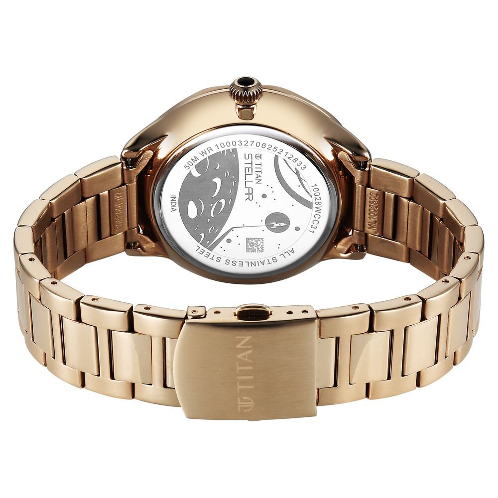Buy Online Titan Stellar Analog with Sun Moon Phase and Black Dial