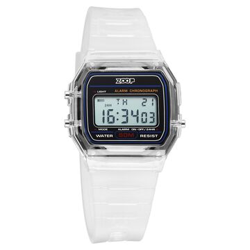 Zoop By Titan Clear Series Digital Dial White Plastic Strap Watch For Kids