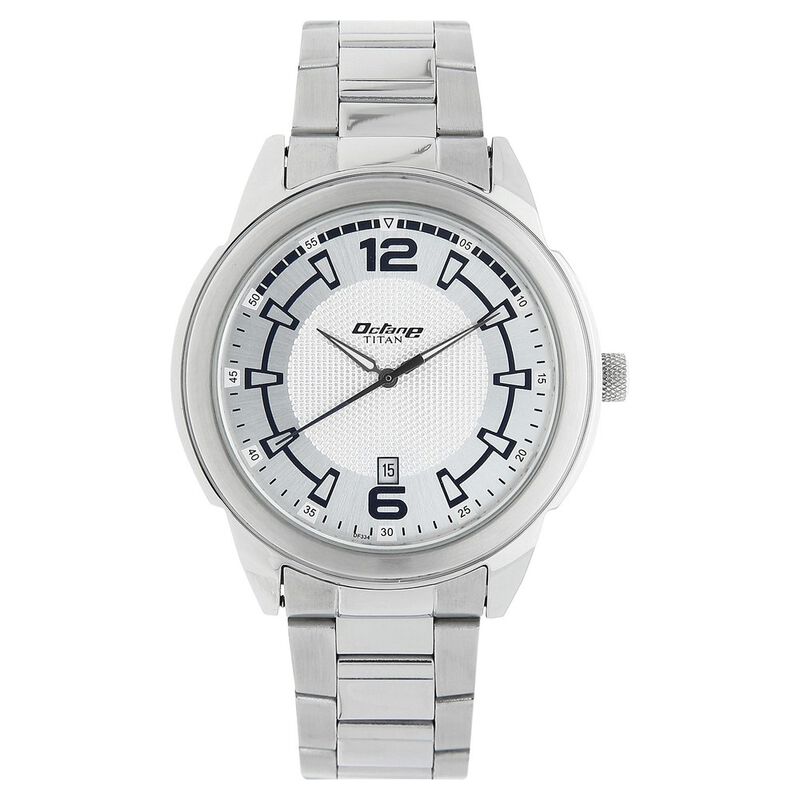 Titan Quartz Analog Silver Dial Watch for Men
