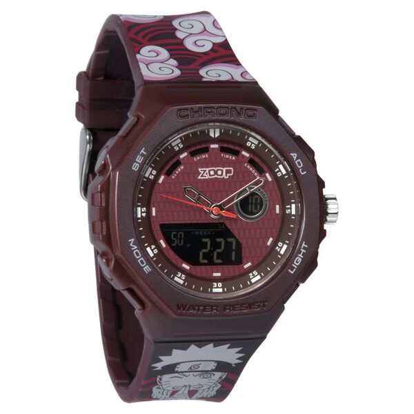 Zoop Naruto Ana-Digi Watch with Maroon Case and Maroon and Maroon Multi Color Strap for Kids and Anime lovers, By Titan - image number 4