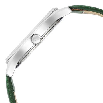 Fastrack Stunners Green Dial Leather Strap Watch for Guys