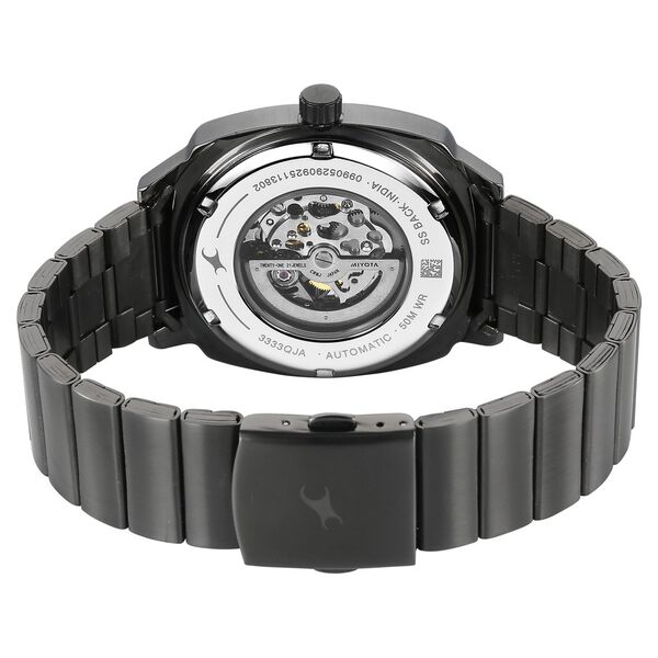 Fastrack Automatics Collection Pink Dial Grey Stainless Steel Strap Watch For Guys - image number 5