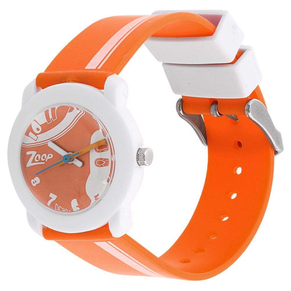 Buy Online Zoop Analog Watch with Orange Dial & Orange Strap for