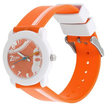 Zoop By Titan Quartz Analog Orange Dial Plastic Strap Watch for Kids