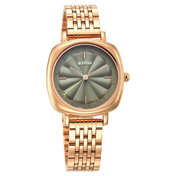Titan Neo Green Dial Stainless Steel Strap Watch for Women - image number 0