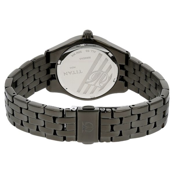 Titan Quartz Analog Grey Dial Stainless Steel Strap Watch for Women - image number 3