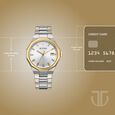 Titan Regalia Dodecagon Quartz Analog with Date Silver Dial Two Toned Stainless Steel Strap Watch For Men - image number 3