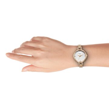 Titan Raga Showstopper Quartz Analog White Dial Metal Strap Watch for Women
