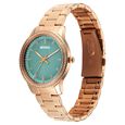 Titan Purple Sports Fashion Quartz Analog Green Dial Rose Gold Stainless Steel Strap Watch For Women - image number 2