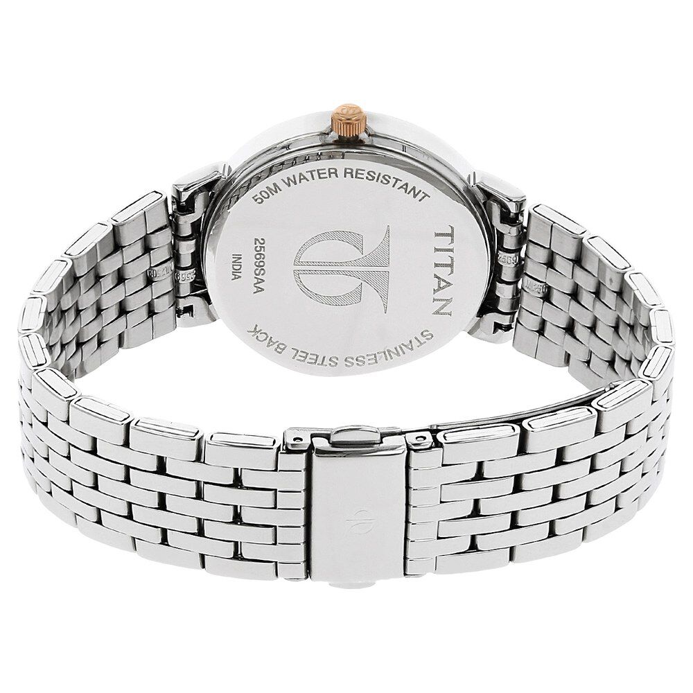 Buy Online Titan Workwear Rose Gold Dial Women Watch With Stainless Steel Strap nn2569km01 Titan
