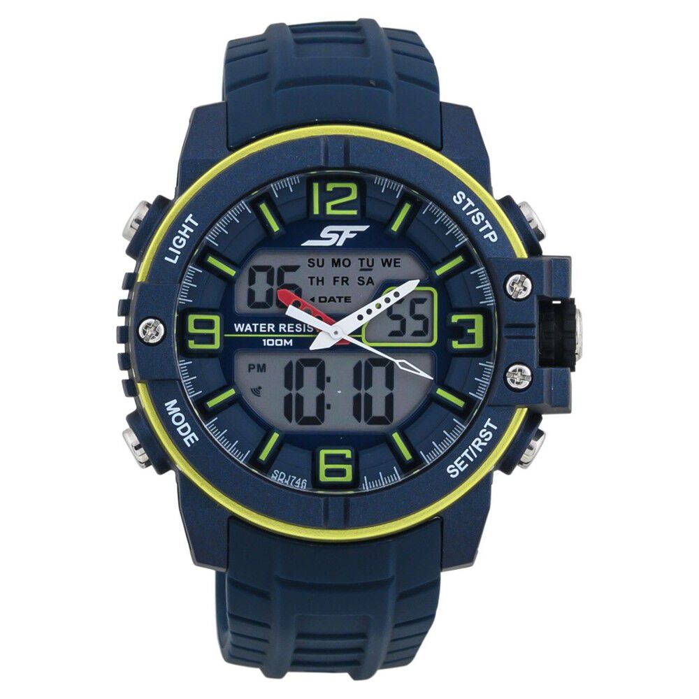 Buy Online SF Quartz Analog Digital Dial Silicone Strap Watch for