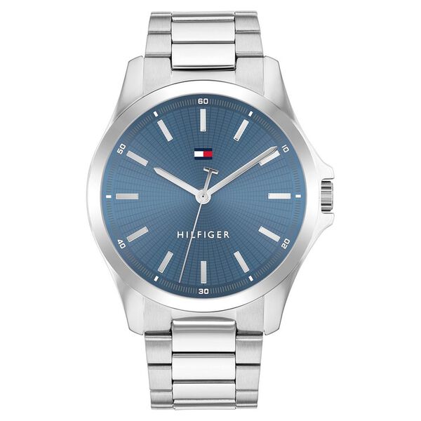 Tommy Hilfiger Quartz Analog Blue Dial Silver Sainless steel Strap Watch For Men - image number 0
