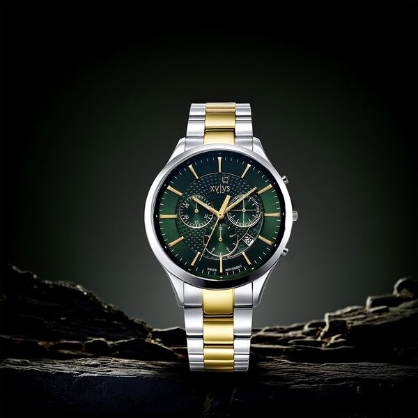 Xylys Triumph Swiss Chronograph Stainless Steel Green Dial Watch for Men - image number 5