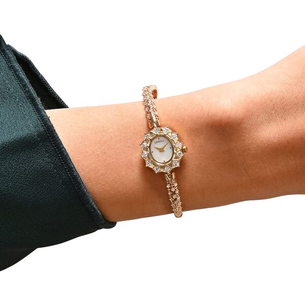 Titan Nebula Jewels 18k Gold Analog with Diamonds Watch for Women - image number 5