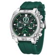 Police Multifunction Green Dial Green Color Silicone Strap Watch For Men - image number 1
