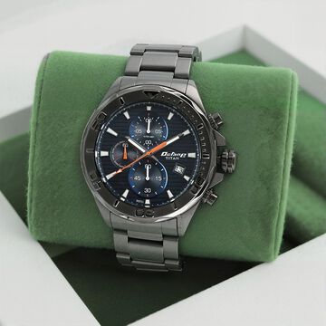 Titan Quartz Chronograph Blue Dial Stainless Steel Strap Watch for Men